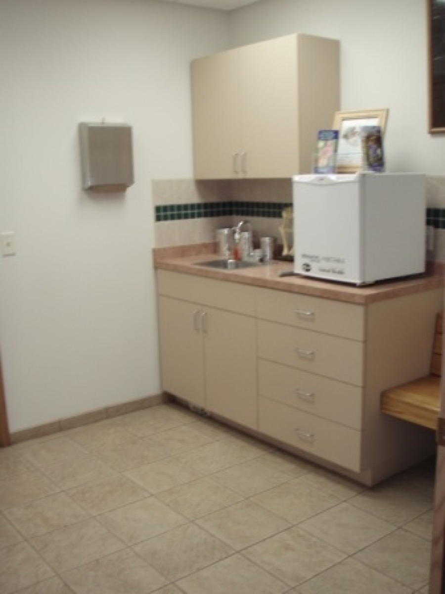 Exam room with sterilizer
